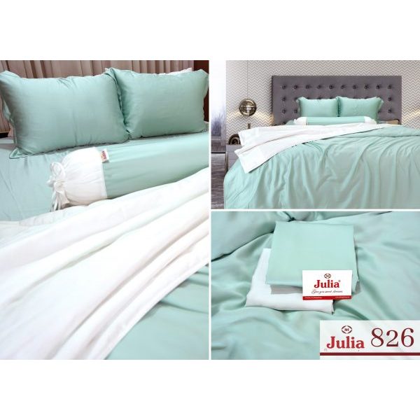 Bộ chăn ga gối ra giường lụa tencel siêu mềm mịn Hàn Quốc Julia 826
