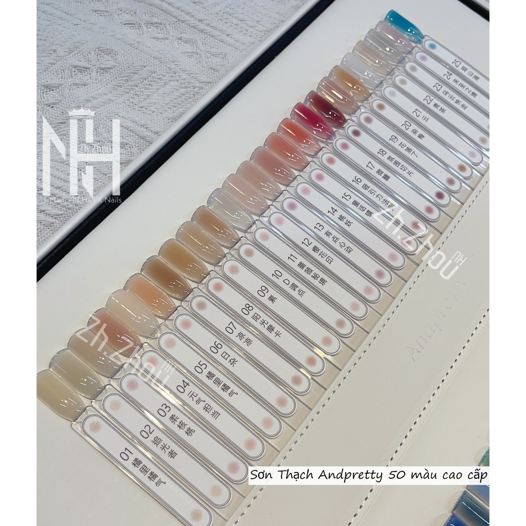 sơn thạch đục andpretty, sơn thạch cao cấp tặng 3 bảng màu  sơn gel trang trí móng cao cấp.