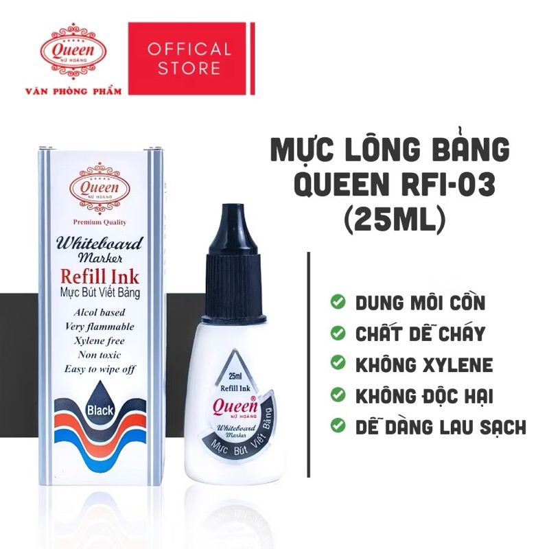 MỰC BÚT DẠ BẢNG QUEEN  RFI-03 - VPP QUỐC HUY