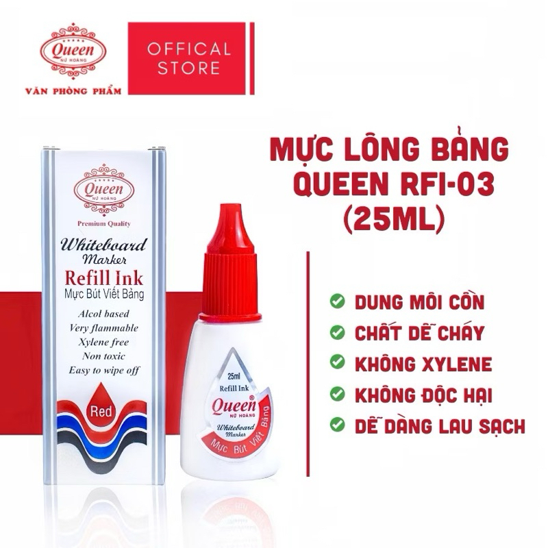 MỰC BÚT DẠ BẢNG QUEEN  RFI-03 - VPP QUỐC HUY