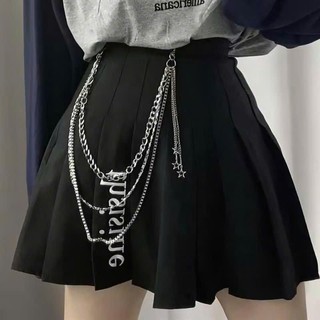Dây Xích Quần HipHop Nam Nữ Inox Cao Cấp Phối Jean/ Váy Thời Thượng Phong Cách Y2K Tiện Dụng Hàn Quốc