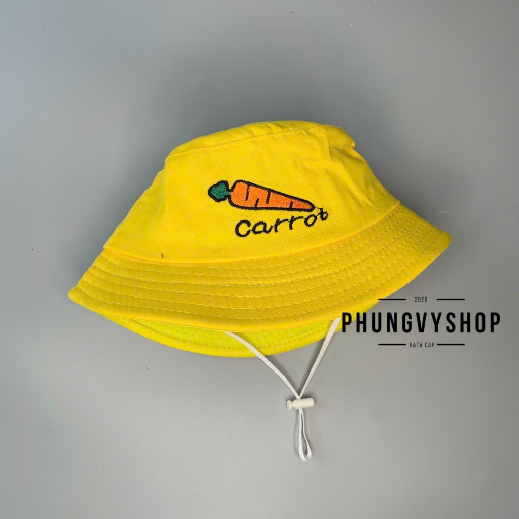 Bé 2-5 tuổi/ Vđ 52cm- Mũ bucket tai bèo vành trai gái trẻ em phungvyshop- Nón / Bo trung CAMCAROTVANG TX /