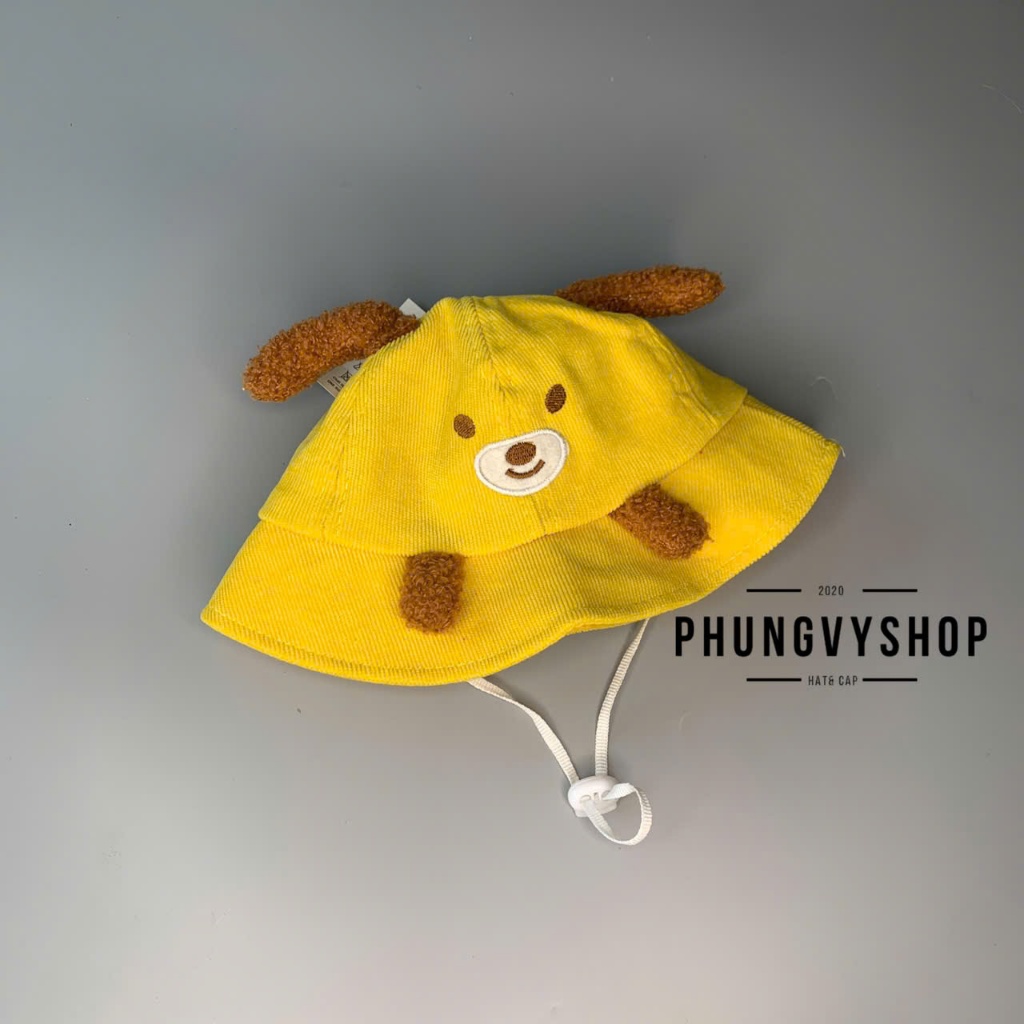 (Bé 6-20 tháng/ Vòng đầu 48cm) Mũ TAI BÈO BÉ CÚN TAI XÙ DỄ THƯƠNG- Nón trẻ em