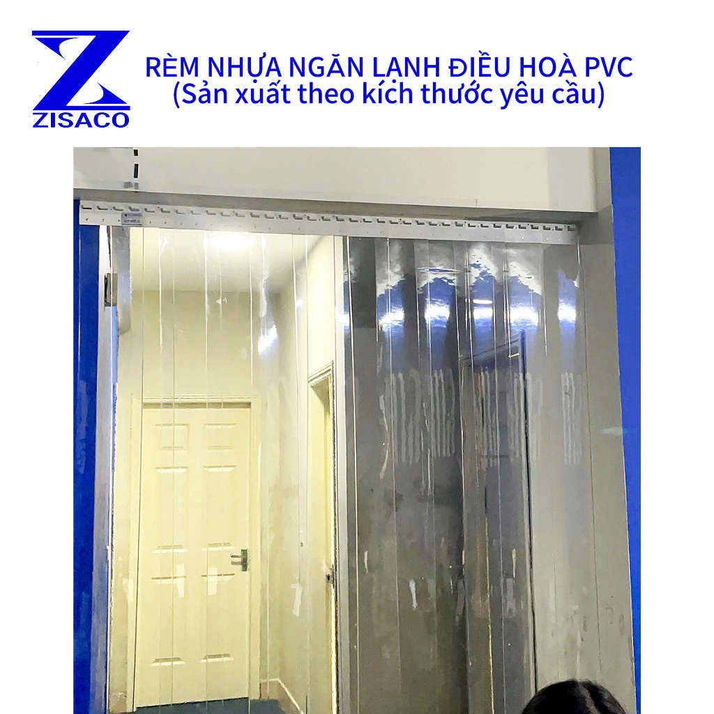 Rèm nhựa PVC trong suốt ZISACO độ dày 1,5mm (Tặng kèm phụ kiện), rèm ...