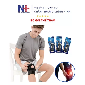 Băng Thun Thể Thao Bảo Vệ Cố Định Khớp Gối Giảm Đau Gối Giãn Dây Chằng Chéo, Bó Gối Không Nẹp
