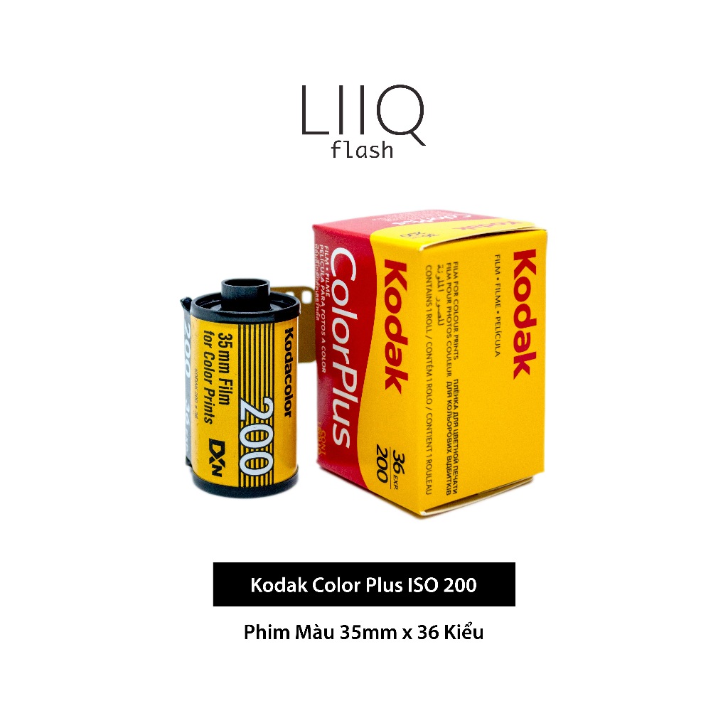 Phim Kodak Color Plus ISO 200, Màu Color, 135/35mm x 36 Kiểu, In Date ...