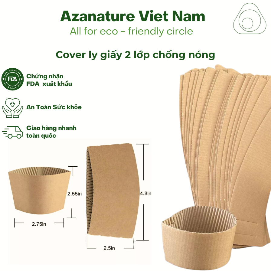Thùng 1000 - Cover Ly giấy chống nóng, Tay Quai Ly Giấy chống nóng cà ...
