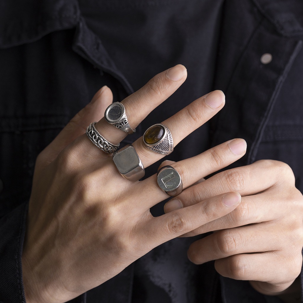 Men's Titanium Steel Ring by SAZ STORE