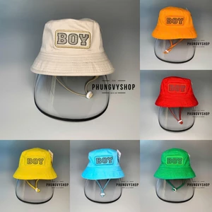 Mũ CHỐNG GIỌT BẮN cho bé trai thêu BOYTRON- Nón cản bụi trẻ em
