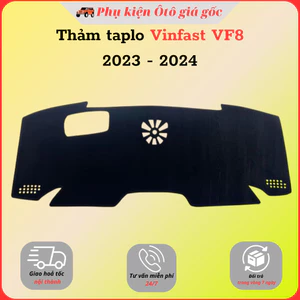 Thảm taplo xe Vinfast VF8 2023, 2024, 2025 nhung lông cừu cao cấp, 3 lớp đế chống trượt, vừa khít form xe