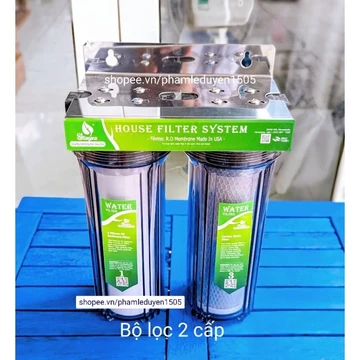 [FREESHIP 99K]_Bộ lọc nước sinh hoạt gia đình, lọc hồ cá, lọc máy cafe ... 2 cấp ly 10 inch chuẩn