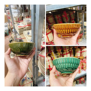 Chén Ăn Cơm Men Nâu/Xanh Ngọc/Xanh Lá Già Cổ Nam Bộ Size Lớn ĐK 11.5cm - Gốm Xưa Lái Thiêu Cho Người Hoài Niệm