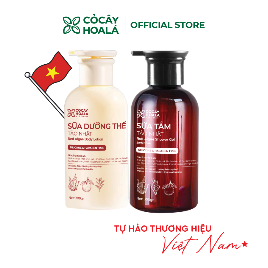 Ảnh Combo Sữa Tắm, Sữa Dưỡng Thể Tảo Nhật Cỏ Cây Hoa Lá Hương Nước Hoa - Dưỡng Trắng Da - 300g 2