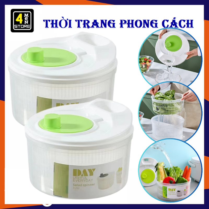 Bộ Rổ Quay Rau Củ Quả Ráo Nước Giúp Giữ Được Độ Tươi Bằng Nhựa Cao Cấp ...