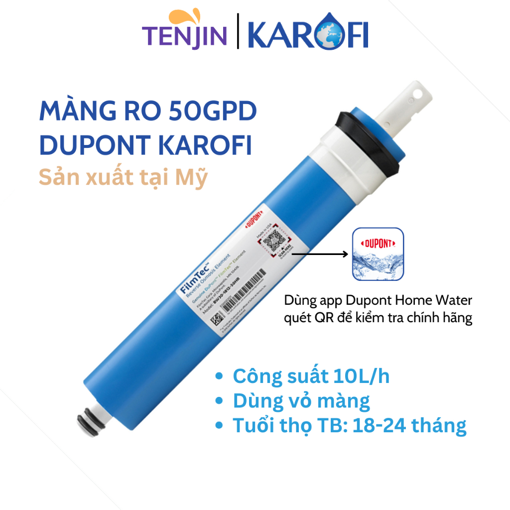 Combo 7 Lõi Lọc Nước FORSETI Gồm 123 + Màng RO50 Karofi/RO Sunhouse/RO Kangaroo + Carbon T33, Khoáng Đá, Nano Silver