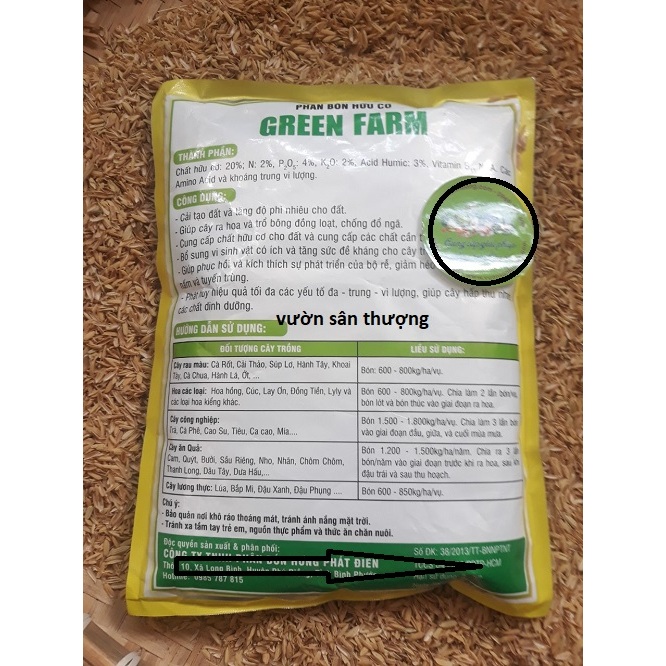 1kg Phân Bón Hoa Hồng Green Farm