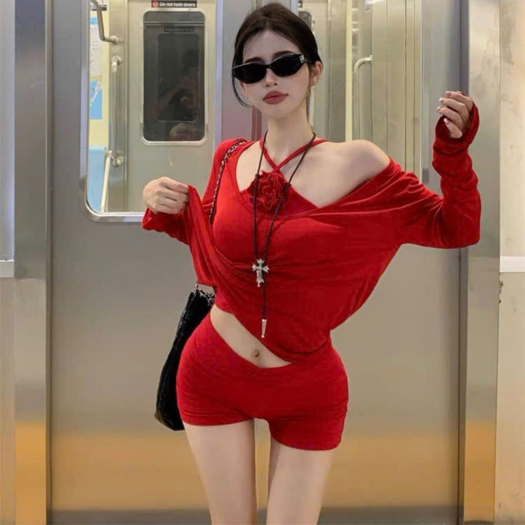Set áo thun nữ tay dài Sicily set 3 món dáng rộng SET902