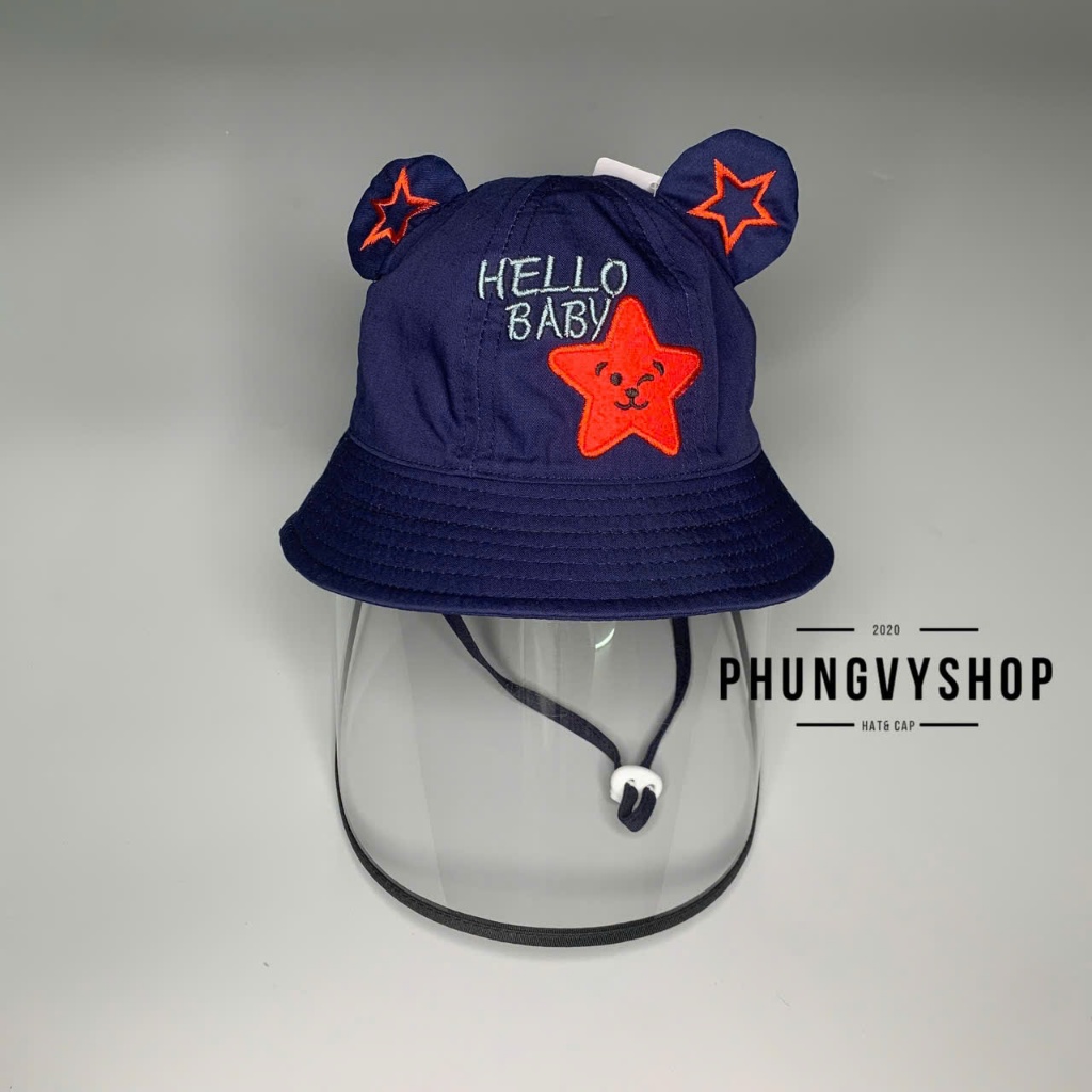 Mũ chống giọt bắn, nón cản bụi NGÔI SAO HELLO BABY