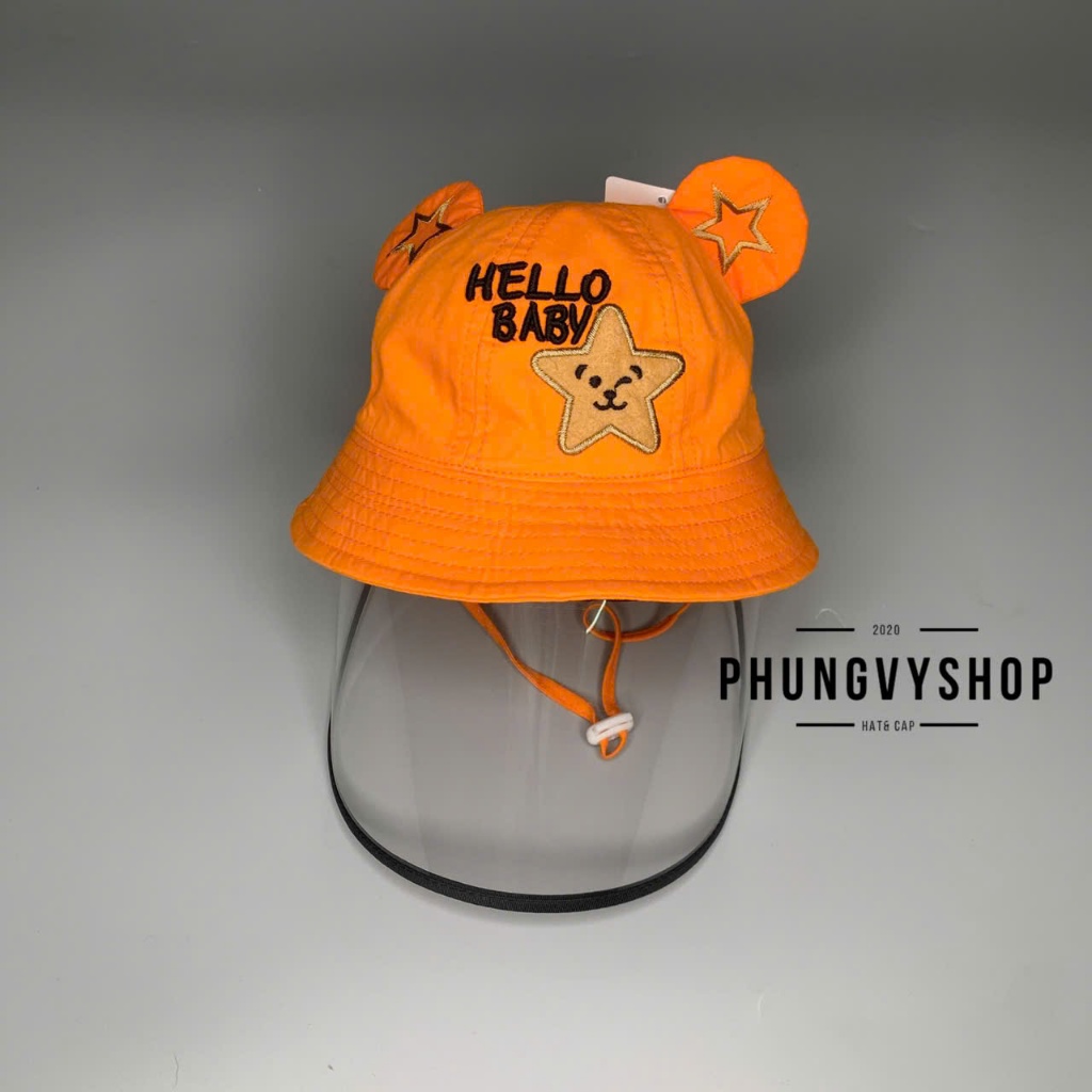 Mũ chống giọt bắn, nón cản bụi NGÔI SAO HELLO BABY