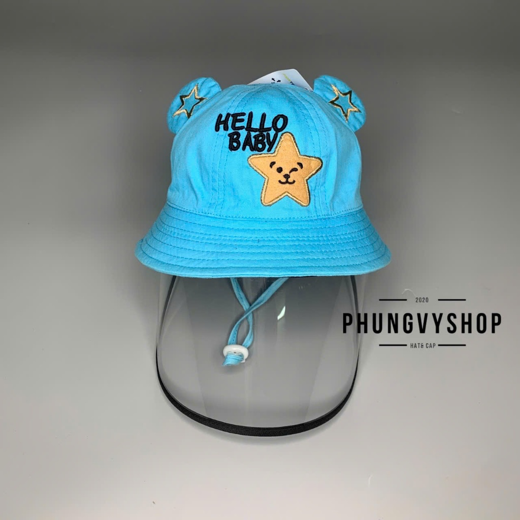 Mũ chống giọt bắn, nón cản bụi NGÔI SAO HELLO BABY