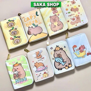 Ví mini nhiều ngăn hoạ tiết Capybara , ví labubu