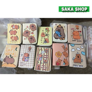 Ví mini nhiều ngăn hoạ tiết Capybara , ví labubu