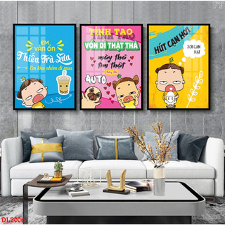 Tranh Laminate Tráng Gương - Tranh Slogan Treo Tường Trang Trí Văn Phòng, Phòng Làm Việc Tạo Động Lực Bộ 3 Tấm