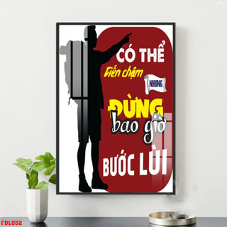 Tranh Laminate Tráng Gương - Tranh Slogan Treo Tường Trang Trí Văn Phòng, Phòng Khách Tạo Động Lực (60x90cm)