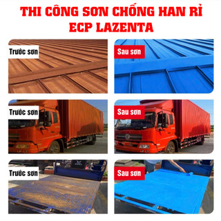 Sơn Chống Han Rỉ, Gỉ Sét, Chống Cháy ECP Lazenta 600ml - Dùng cho bề mặt Sắt, Thép, Tấm Lợp, Lan Can, Cổng, Gầm Xe