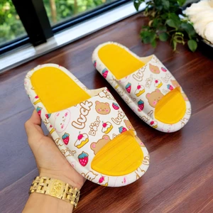 Dép nữ quai ngang đúc nguyên khối siêu mềm êm chân, chống nước,in hình hoạt hình dễ thương D7790