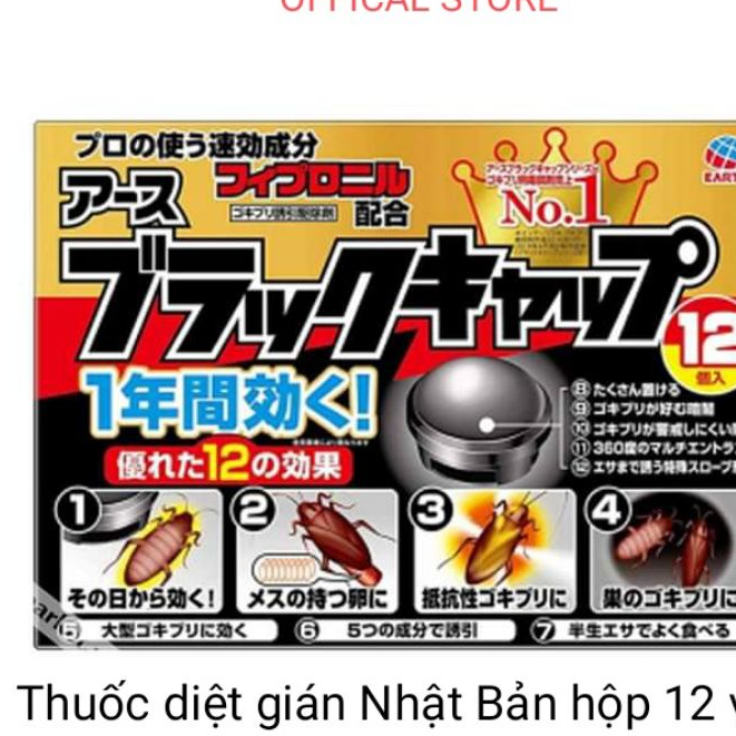 HỘP THUỐC DIỆT GIÁN 12 VIÊN NHẬT BẢN HÀNG CHÍNH HÃNG - THUỐC GIỆT GIÁN CỦA NHẬT BARRACKS CAP HỘP 12 VIÊN MÃ: DIET GIAN