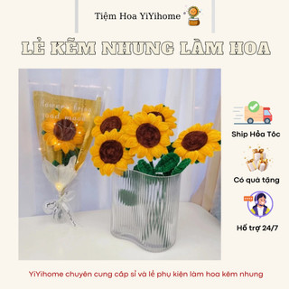 [Lẻ 20] Sợi Kẽm Nhung Loại 1 Dày Mịn, Kẽm Bông Làm Hoa, Đồ Handmade DIY YiYihome