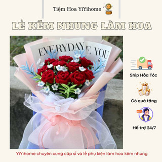 [Lẻ 20] Sợi Kẽm Nhung Loại 1 Dày Mịn, Kẽm Bông Làm Hoa, Đồ Handmade DIY YiYihome