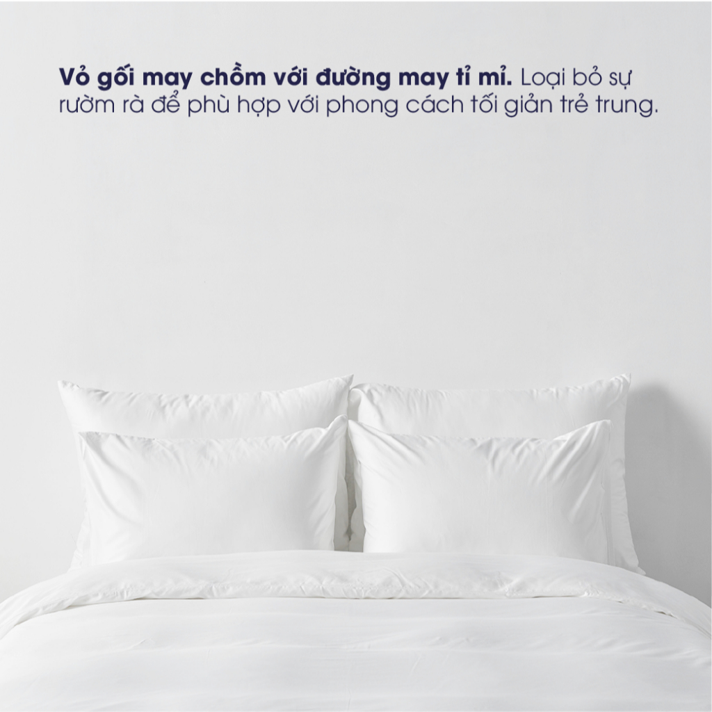 Ảnh Vỏ gối Changmi Bedding Cotton Supima trắng 400TC cao cấp cực kỳ mềm mượt và mát. Tiêu chuẩn khách sạn 5 sao 3