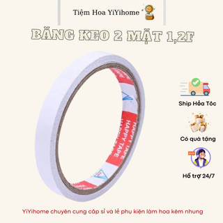Cuộn Băng Keo 2 Mặt 1F2, 2F Siêu Dính, Gói Hoa Trang Trí Handmade DIY YiYihome