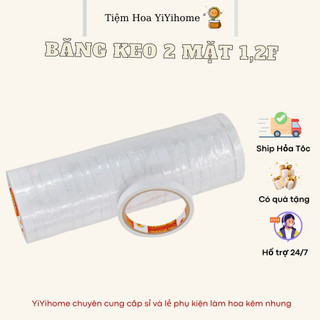Cuộn Băng Keo 2 Mặt 1F2, 2F Siêu Dính, Gói Hoa Trang Trí Handmade DIY YiYihome