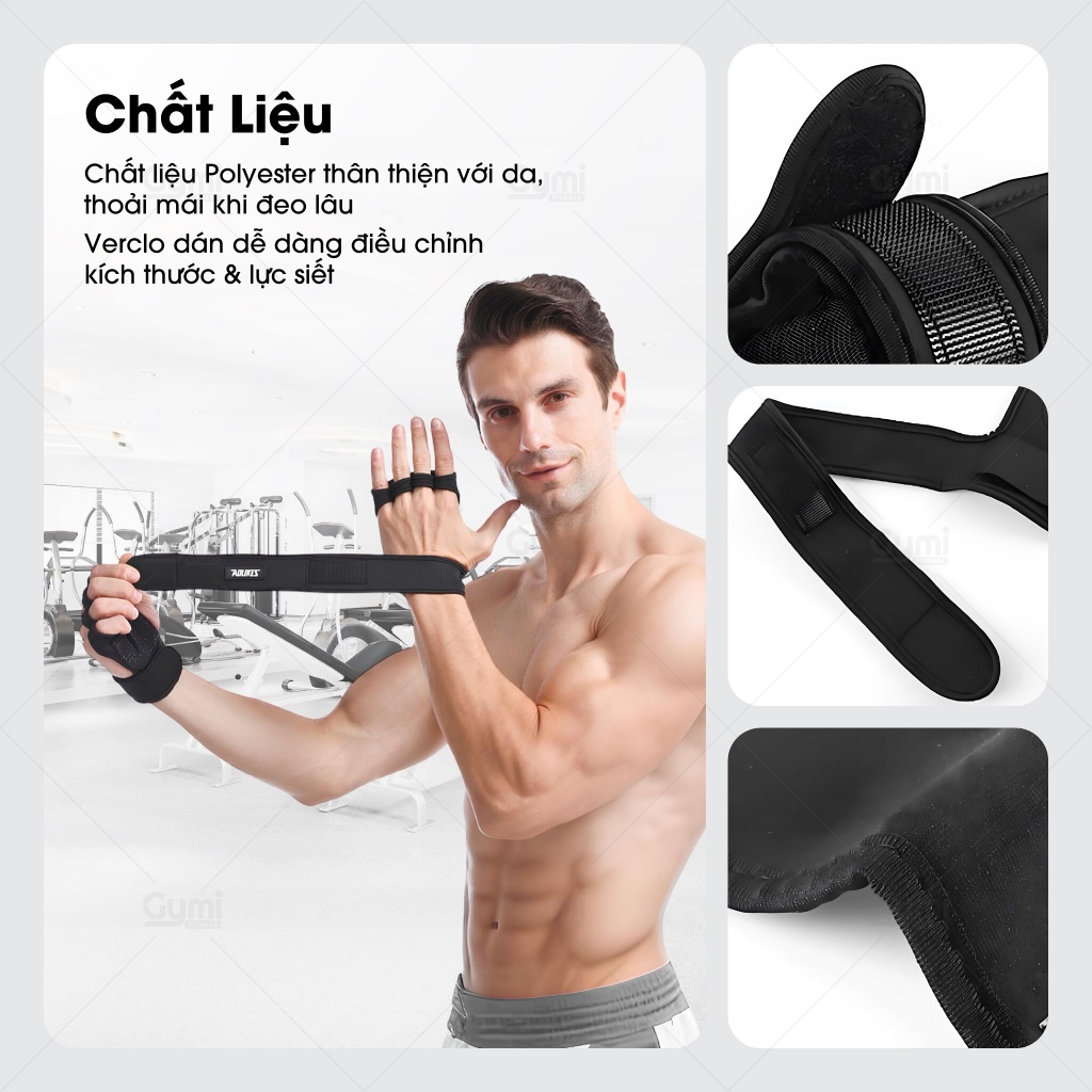 Găng Tay Hở Ngón Aolikes A-117 Tập Gym Nam Nữ - Găng Tay Tập Gym Thể Thao Nam Nữ Cao Cấp - AL117