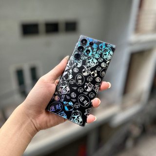 Miếng dán lưng PPF mèo thần tài chuyển màu ngũ sắc cho Samsung