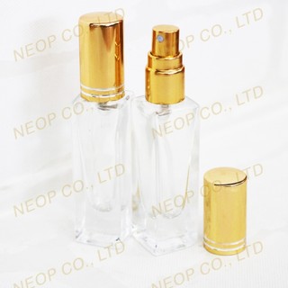 Lọ Thủy Tinh Vuông Rỗng Chiết Nước Hoa 12ml Siêu Xinh Nắp Vàng