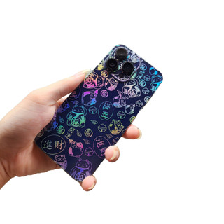 Miếng dán lưng PPF mèo thần tài chuyển màu ngũ sắc cho iPhone