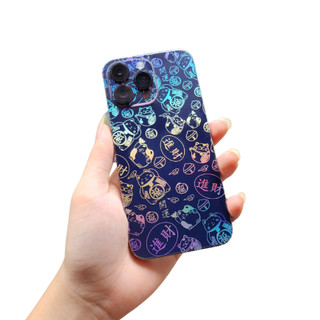 Miếng dán lưng PPF mèo thần tài chuyển màu ngũ sắc cho iPhone