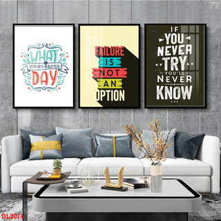 Tranh Laminate Tráng Gương - Tranh Slogan Treo Tường Trang Trí Văn Phòng, Phòng Làm Việc Tạo Động Lực Bộ 3 Tấm (60x90cm)