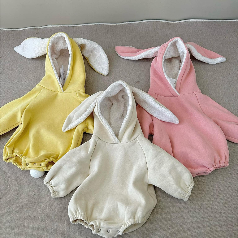 (HÀNG CÓ SẴN) Hoddie Tai Thỏ hàng QCCC cover Hàn Quốc nỉ chất vải đẹp mềm mịn ấm cho bé trai, bé gái