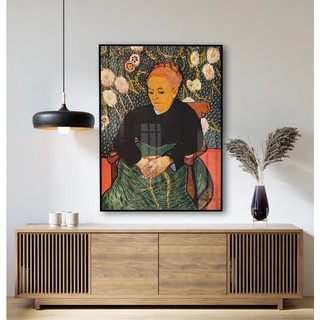 Chân Dung Người Phụ Nữ Đung Đưa Chiếc Nôi - La Berceuse - Tranh Laminate Tráng Gương Nghệ Thuật Vincent Van Gogh