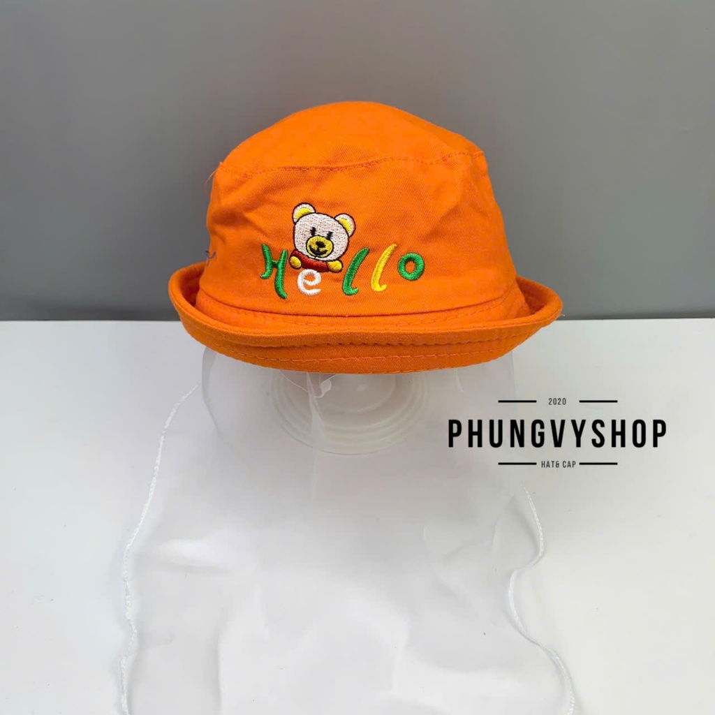 Mũ cho bé có khăn voan cản gió che bụi cho bé sơ sinh trai gái phungvyshop- nón Bo nhí VON GẤU CÁC LOẠI VÀNH LẬT