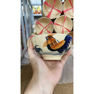 Bộ Chén Dĩa Tô Con Gà Trống - Dành Cho 4 Người - Gốm Lái Thiêu - Gốm Xưa Cho Người Hoài Niệm - Gốm Sứ Nam Bộ
