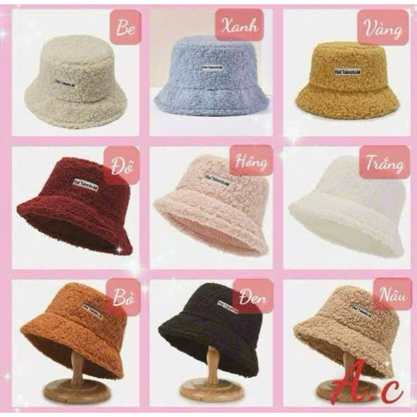 I SALE I Mũ lông cừu cực hot HAITA- nón bucket vành tai bèo unisex