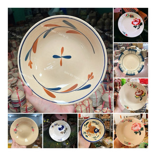Dĩa Gốm Vẽ Hoa Lá Cổ Xưa Size 15.5cm - Gốm Xưa Lái Thiêu Cho Người Hoài Niệm - Gốm Nam Bộ