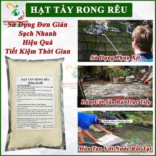 500gram Bột Tẩy Rong Rêu, Siêu Sạch Hiệu Quả Nhanh. Tẩy Rong Rêu Nền Xi Măng, Sân Vườn, Bậc Thang.. Hàng Nhập khẩu 100%