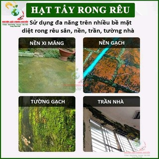 500gram Bột Tẩy Rong Rêu, Siêu Sạch Hiệu Quả Nhanh. Tẩy Rong Rêu Nền Xi Măng, Sân Vườn, Bậc Thang.. Hàng Nhập khẩu 100%